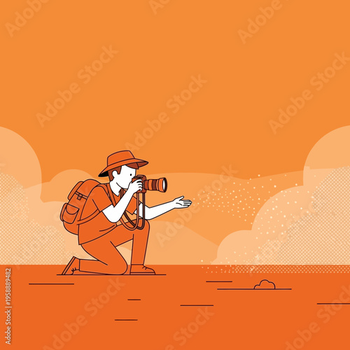 Adventurous Explorer Captures Desert Scenery With Camera