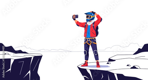 Adventurous Explorer Captures Epic Cliffside Selfie With Smartphone