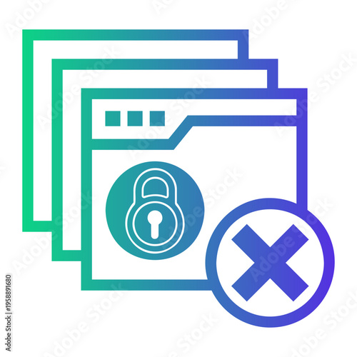 access Line Gradient Icon