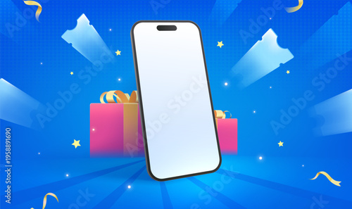 Mobile Commerce Shopping Discount Promotion Background