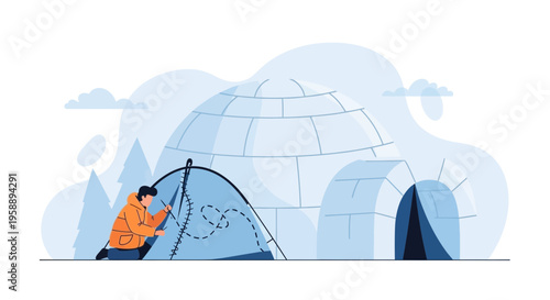 Arctic Dwelling Construction Arctic Exploration Adventure