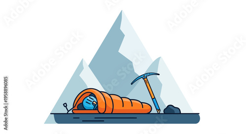 Arctic Explorer Resting After Challenging Summit Ascent