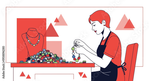 Artisan Crafting Unique Jewelry From Recycled Bottle Caps