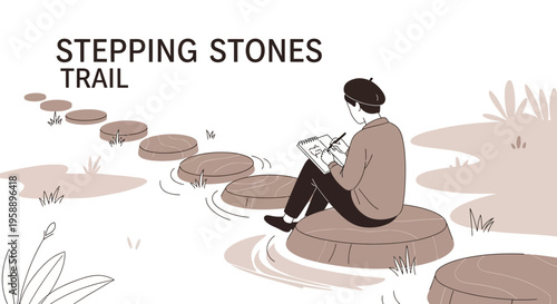 Artist Draws Serenity On Stepping Stones Trail Inspiring Creativity