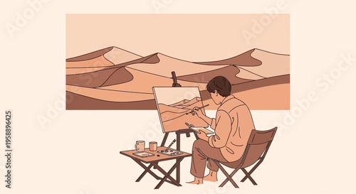 Artist Captures Desert Majesty On Canvas Inspiring Creativity And Tranquility