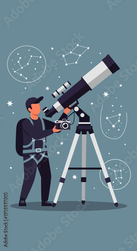 Astronomy Enthusiast Captures Celestial Wonders With Telescope and Camera Setup