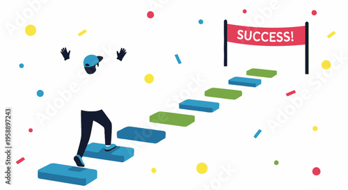 Ascending Towards Achievement A Journey Of Determination And Victory