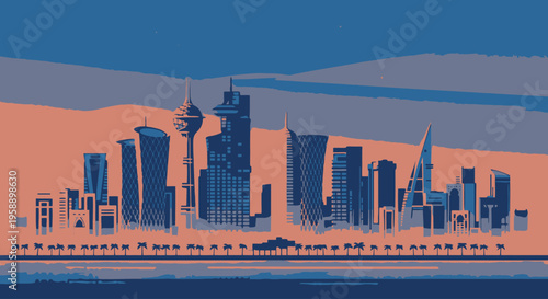 Kuala Lumpur city skyline at sunset Malaysia