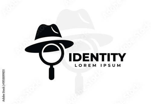 Hat detective logo design and concept ide for branding.