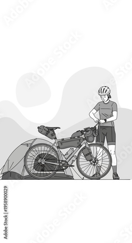 Bicycle Touring Adventure Preparing For A Remote Expedition Journey