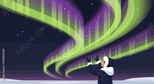 Captivating Celestial Display Witnessing The Aurora Borealis In All Its Splendor