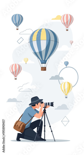 Capturing Scenic Hot Air Balloon Adventures From A Unique Vantage Point