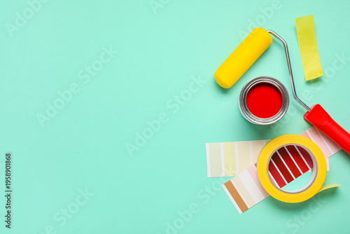 Roller with palette samples...
