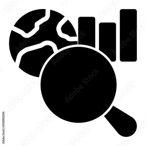Search Engine Optimization Analysis icon from the Digital Business icon collection (Glyph Style)