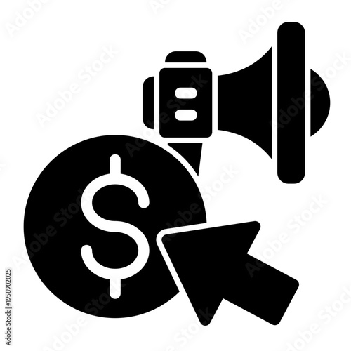 Digital Advertising Campaign Promotion icon from the Digital Business icon collection (Glyph Style)