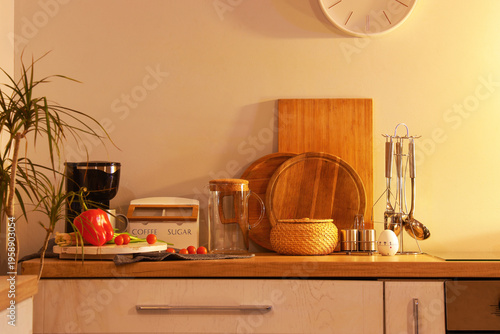 Cutting boards with vegetab...