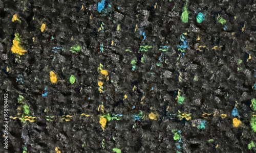 黒いツイード生地にカラフルな糸が混ざったテクスチャ背景