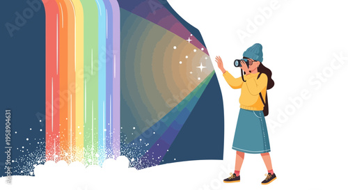 Capturing Vibrant Rainbow Waterfall With A Camera