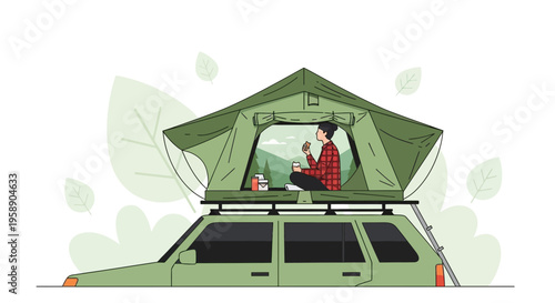 Car Camping Adventure With Scenic Mountain Views And Cozy Tent Setup