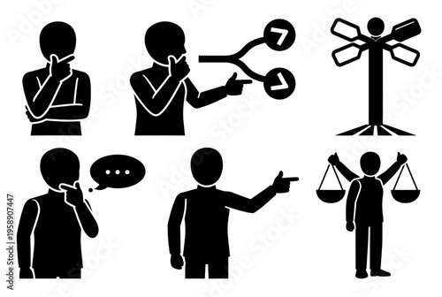 People discussing and debating with gestures in a neutral setting.