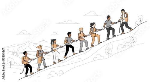 Collaborative Ascent Group Effort Reaching Summit Together