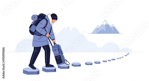 Conquering Challenges Ascending Towards Mountain Peaks With Determination And Grit