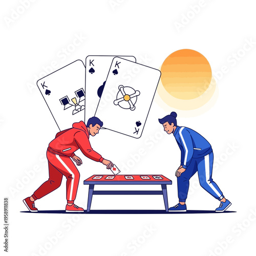 Competitive Card Game Strategy and Tactics Displayed By Opposing Players