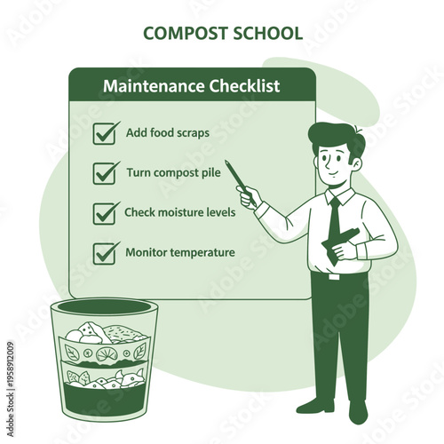 Compost School Maintenance Checklist Tutorial Graphic Design