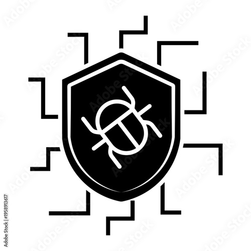 cyber threat detection Solid icon