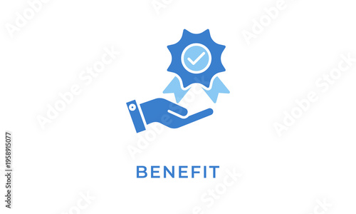 Benefit  vector icon isolated on white background