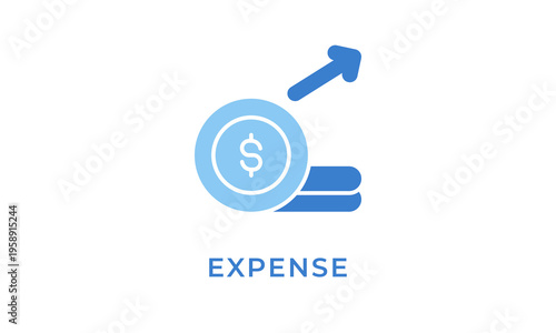 Expense vector icon isolated on white background