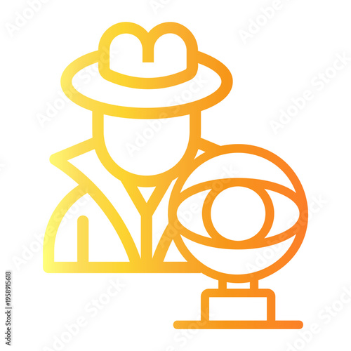 spy Line Gradient Icon