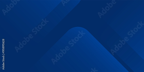 Modern blue abstract wide banner background with square shape. Minimalist geometric design. Space for your text. Suit for presentation, business