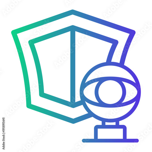 stalking Line Gradient Icon