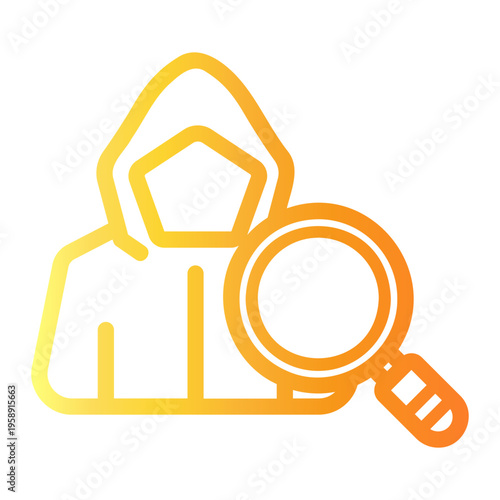 cyber crime Line Gradient Icon