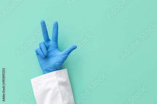 Female doctor's hand showin...