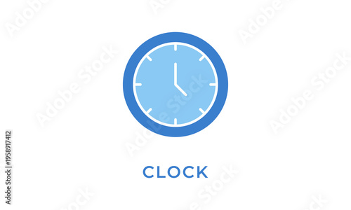 Clock vector icon isolated on white background