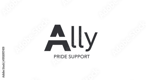 Ally Pride Support Logo Design.