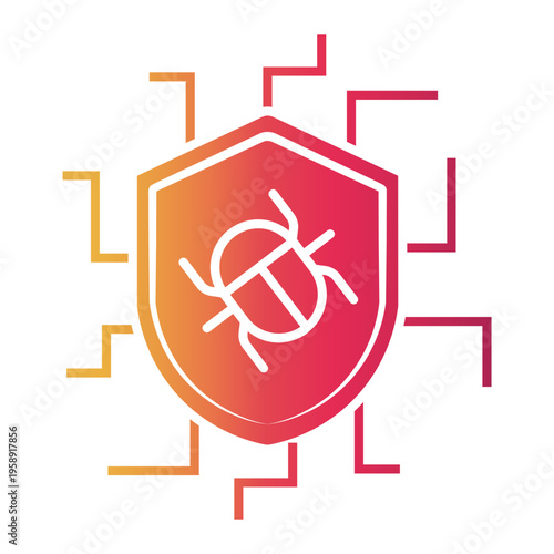 cyber threat detection Gradient icon