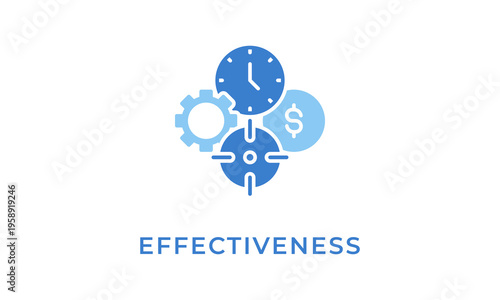 Effectiveness vector icon isolated on white background