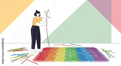 Crafting Connection Through Colorful Woven Threads of Diversity and Inclusion