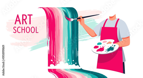 Creative Artistic Vision Unleashed With Vibrant Colors And Art School Guidance