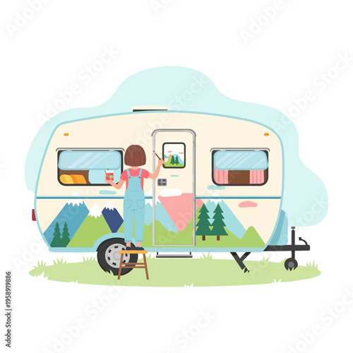 Creative Camper Customization Outdoor Art Project Fun