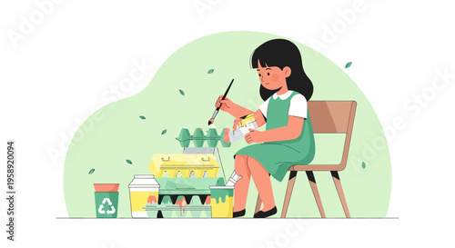 Creative Child Upcycling Materials For Art Projects