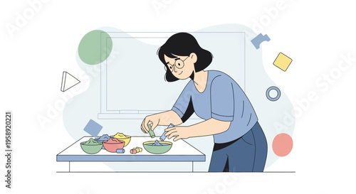 Creative Crafting With Colorful Powders For Art Projects