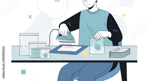 Creative Crafting With Ironing And Plastic Bags For Art Projects