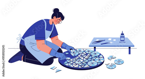 Creative Crafting With Recycled CDs And Mosaic Pieces