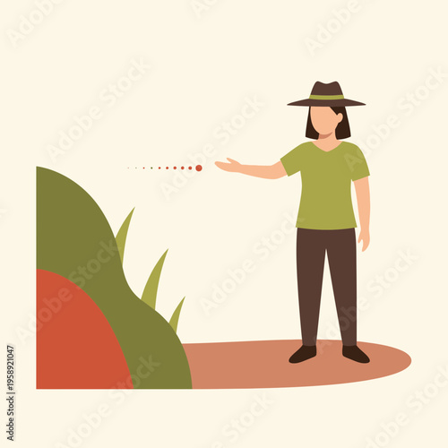 Creative Outdoor Exploration And Nature Study Illustration Engaging The Viewer