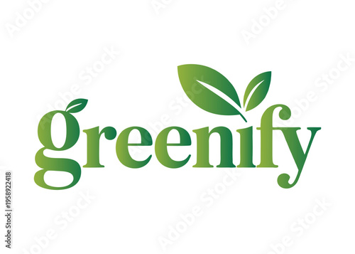 Greenify Eco-Friendly Green Leaf Logo for Sustainable Brand Identity