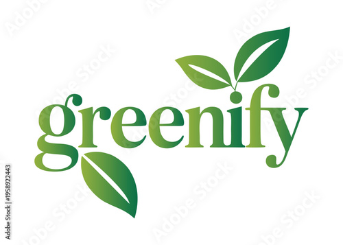 Greenify EcoFriendly Green Leaf Logo for Sustainable Brand Identity